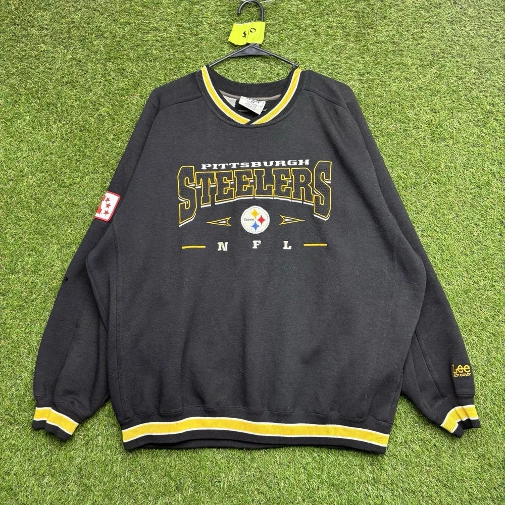 Vintage Pittsburgh Steelers Lee Sport Sweatshirt Mens XL NFL Nutmeg Mills Crew